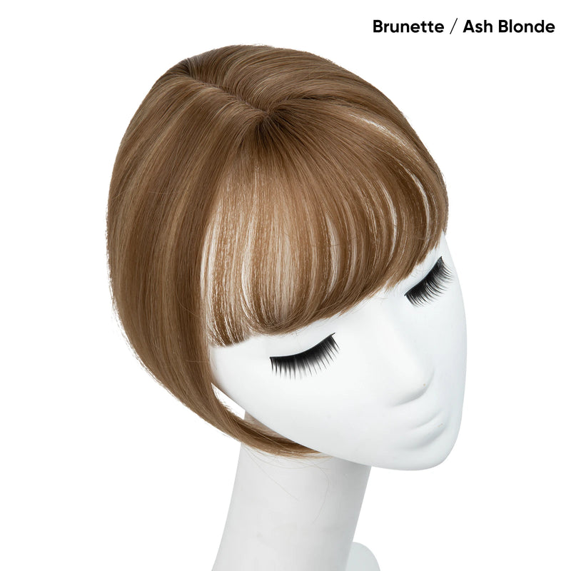 Clipe sintético em cobertura de cabelo com franja, reto, sobrecarga, natural, substituição invisível, capa branca estrondo, 10"