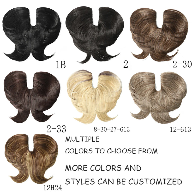 5 Clip U Part Synthetic Hair Wigs for Women Straight Wigs Natural Color Straight U-part wigs Hair Extension Clip