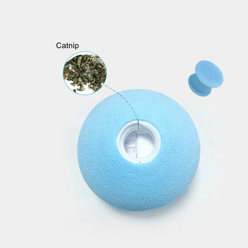 Interactive Ball Smart Cat Toys Catnip Cat Training Toy Kitty Pet Playing Ball Pet Squeaky Supplies Products Toy for Cats Kitten