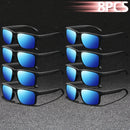 8 pçs moda clássico quadrado uv400 óculos de sol das mulheres dos homens dirigindo colorido na moda leve ao ar livre óculos