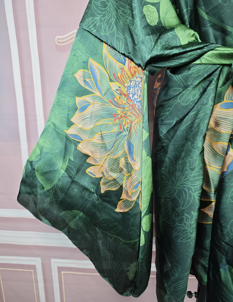 Elegant Floral Summer Sexy Lady Beach Bikini Mini Kimonos Plus Size African Women Fashion Swimwear Loose Cardigans Clothes