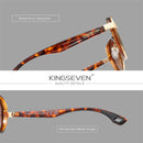 Kingseven polarizado pequeno quadro redondo steampunk óculos de sol das mulheres dos homens óculos de sol para condução uv400 tons