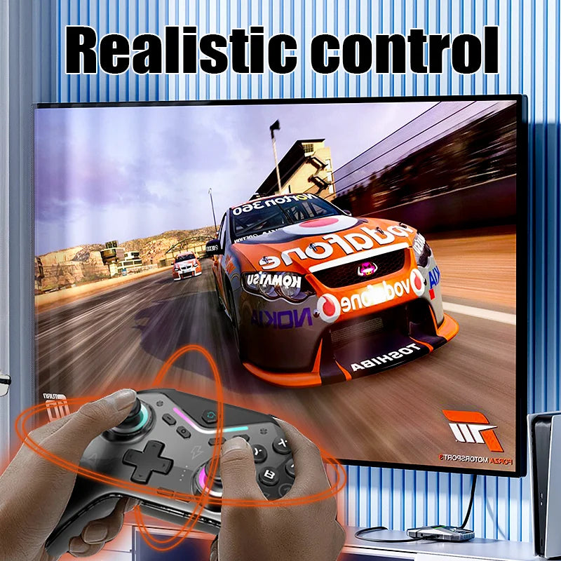 Controlador de jogo CM-619 switch suporta controlador sem fio de motor duplo IOS/Android/PC com luz deslumbrante