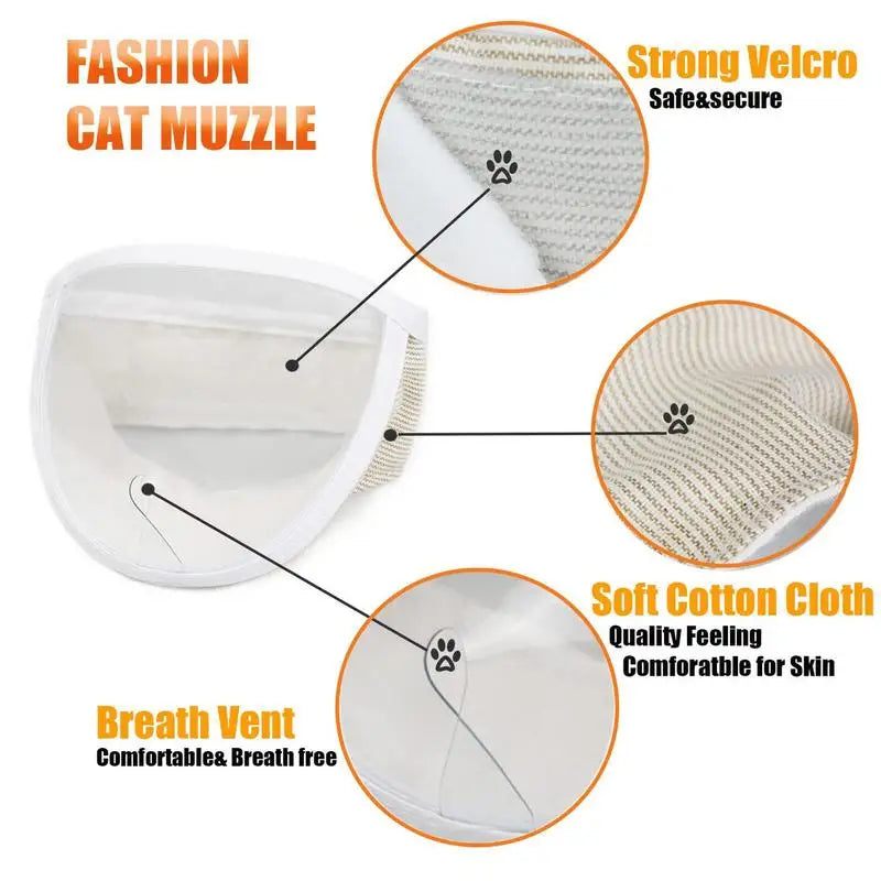 Cat Muzzle Anti Bite Cat Face Protection For Nail Trimming Transparent Kitten Mouth Guard Helmet For Puppy Small Animal