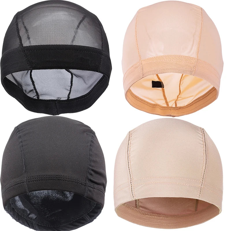 5pcs Wholesale DIY Wig Making Caps Black Mesh Cao Dome Cap Breathable Nylon Wig Hair Net Cap for Making Wig