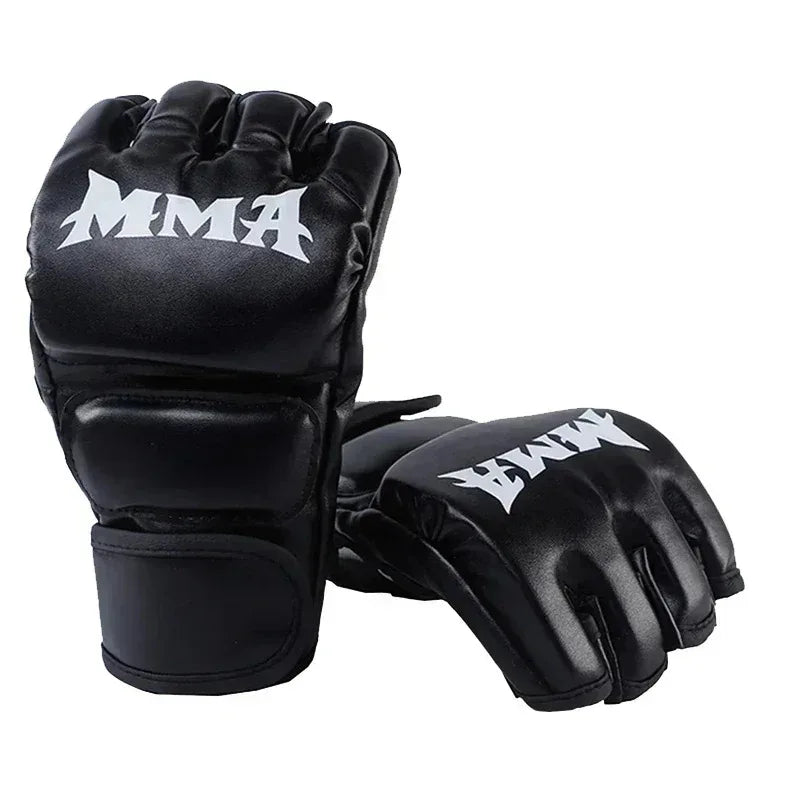 1 Pair Of  Taekwondo Muay Thai Gloves Pu Boxing Gloves Half Finger Sandbag Professional Boxing Training Equipment