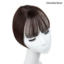 Clipe sintético em cobertura de cabelo com franja, reto, sobrecarga, natural, substituição invisível, capa branca estrondo, 10"