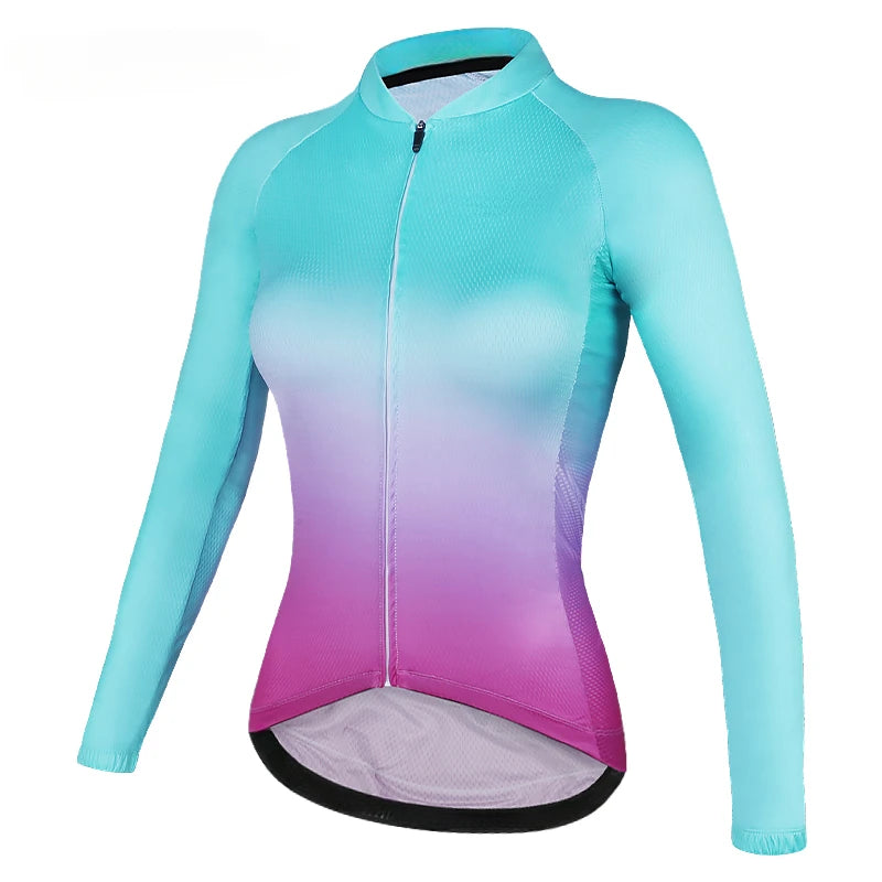 Camisas de bicicleta de montanha de secagem rápida outono primavera respirável camisa de ciclismo feminina manga longa camisa de ciclismo