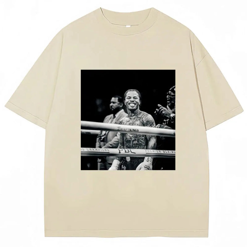 Tank Gervonta Davis Print T-shirt Vintage Fashion Boxing T Shirt Oversized Men's Loose Cotton Tshirt Streetwear Birthday Gifts