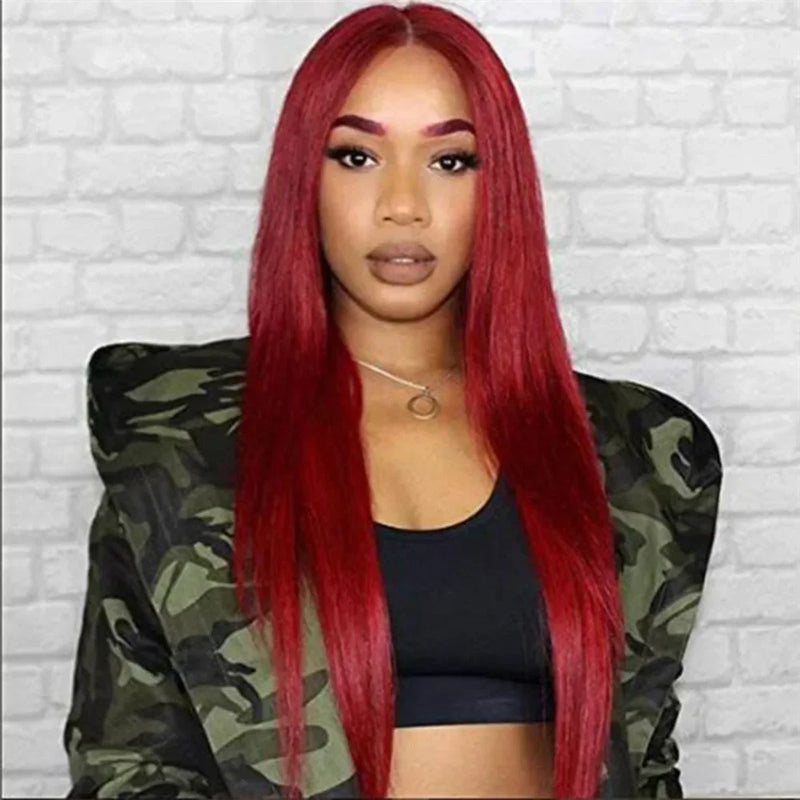 70cm Long Straight Synthetic Wig European American Style Fashion Hairpiece Chemical Fiber Head Cover for Women Natural Look