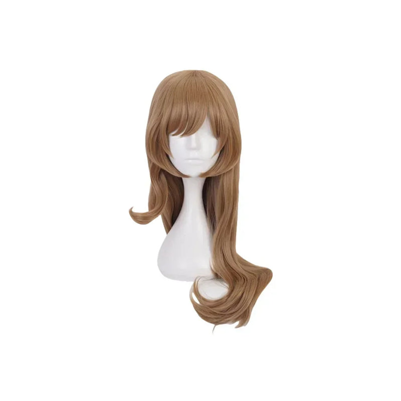 Anime Genshin Impact Synthetic Hair Lisa Minci Cosplay Wigs Long Brown Pre Styled Party Carnival Props