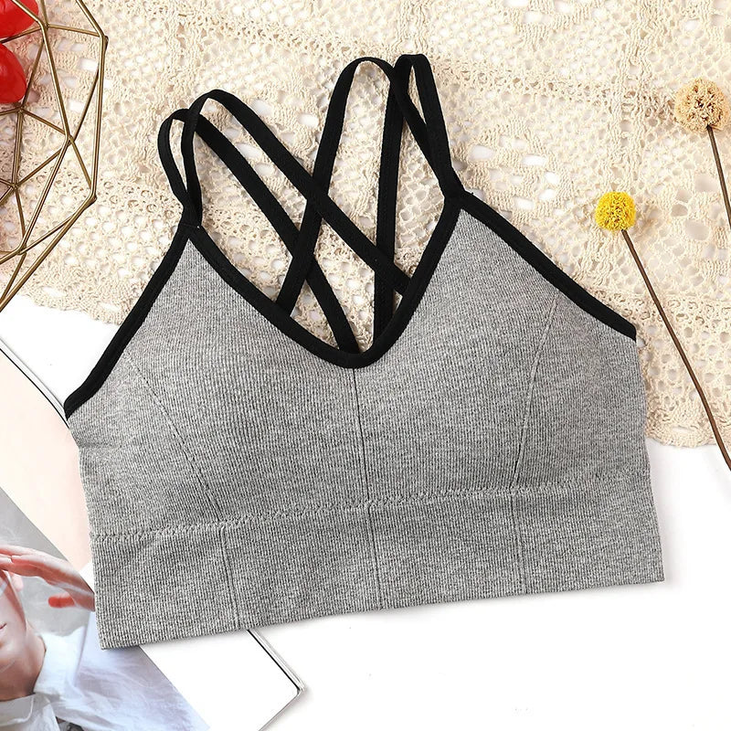 Women Breathable Sports Bra Anti-sweat Fitness Top Seamless Yoga Bra Shockproof Crop Top Women Push up Sport Bra Gym Top