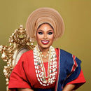 Elegante Africano Headtie para Mulheres, Nigéria Cabeça Gravatas, Festa de Casamento Chapelaria, Turbante Já Feito, Auto Gele Feminino Cabeça Wraps