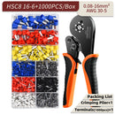 Alicate de friso terminal tubular hsc8 6-4a/16-6 (máx. 0.08-16mm2) fio crimper mini virola crimper ferramentas kit elétrico doméstico