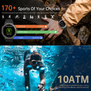 Novo t-rex 3 banda dupla gps militar relógio inteligente 48mm 10atm resistente à água 500mah bateria bússola altímetro smartwatch para huawei