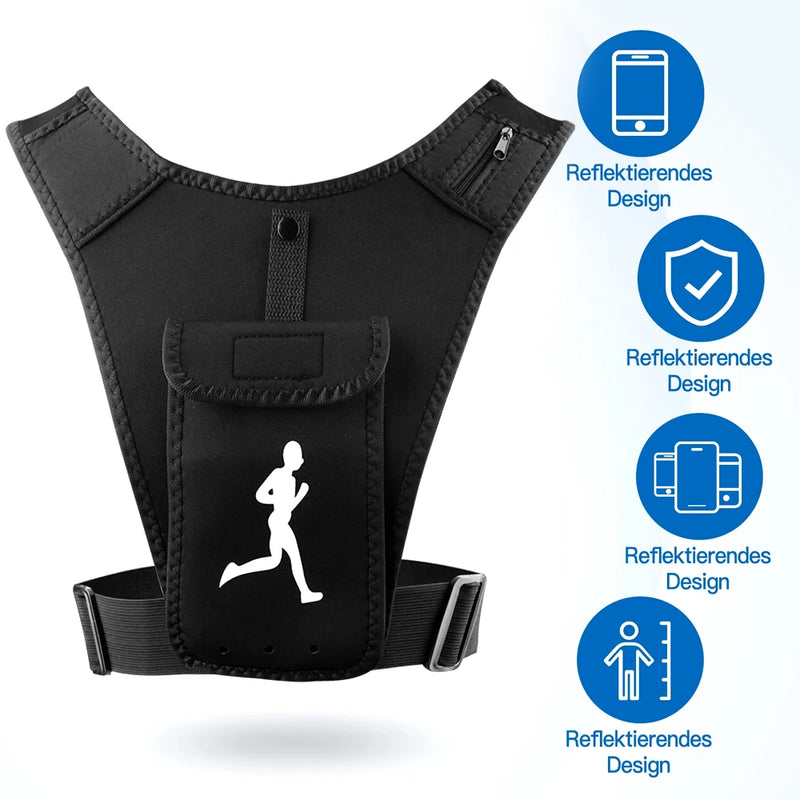 Breathable Lightweight Running Vest with Phone Holder & Hydration Pack, Adjustable Waistband for Cycling Running Hiking Fitness