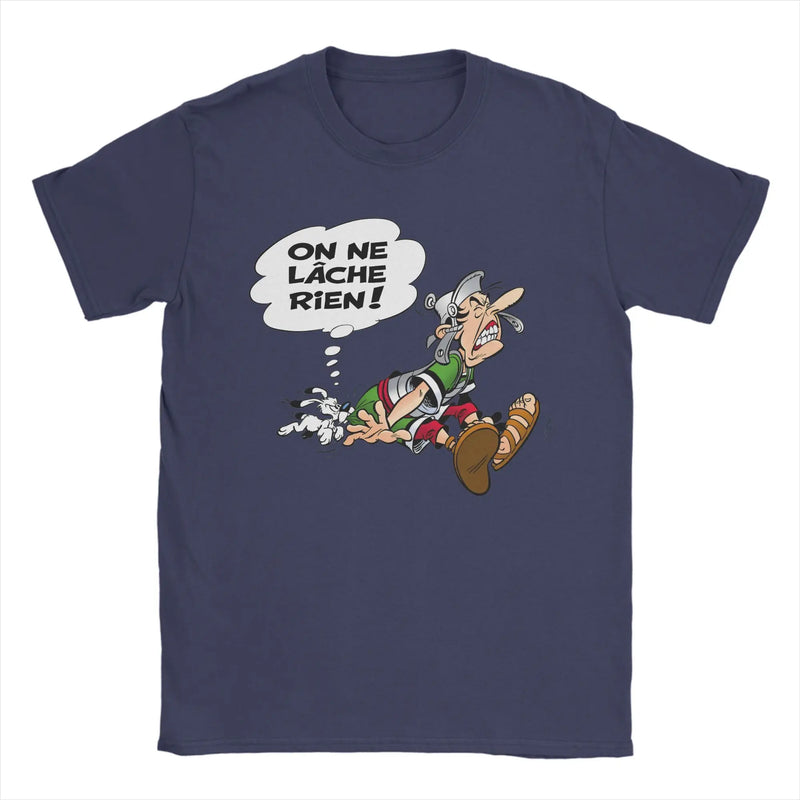 Asterixes Don't Let Go of Anything T Shirt Obelixes Men Cotton T-Shirts Crew Neck Cartoon Tees Short Sleeve merch 4XL 5XL 6XL