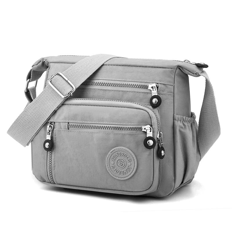 High Quality Nylon Women Shoulder Bag Fashion Multi-pockets Female Messenger Bag Casual Girls Shopping Bag Handbag