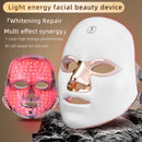 7 cores led máscara facial fóton terapia rosto cuidados com a pele máscara anti acne terapia rejuvenescimento da pele remoção de rugas rosto máscara de beleza
