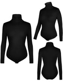 Body feminino de gola alta, manga comprida, modelador de barriga, controle de barriga, modelador de corpo, roupa de rua feminina, roupas quentes, outono inverno