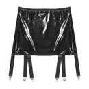 Ligas femininas de couro patente liga cinto suspensórios cintura alta roupa interior shorts para boate rave festa pólo dança traje