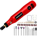 Shangklife kit de ferramentas rotativas sem fio usb, caneta de gravação em madeira, faça você mesmo para joias, metal, vidro, mini broca sem fio