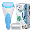 Pele legal rolo de gelo massageador rolo de gelo de aço inoxidável massagem facial ferramenta de relaxamento cuidados com a pele beleza levantamento rolo facial