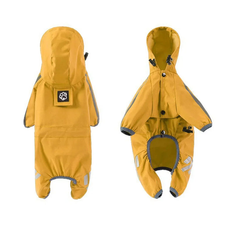 Waterproof Dog Rain Coat Cat Raincoat Outdoor Rainwear Hood Apparel Jumpsuit Puppy Rainy Day Clothes Outdoor Jacket Pet Supplies