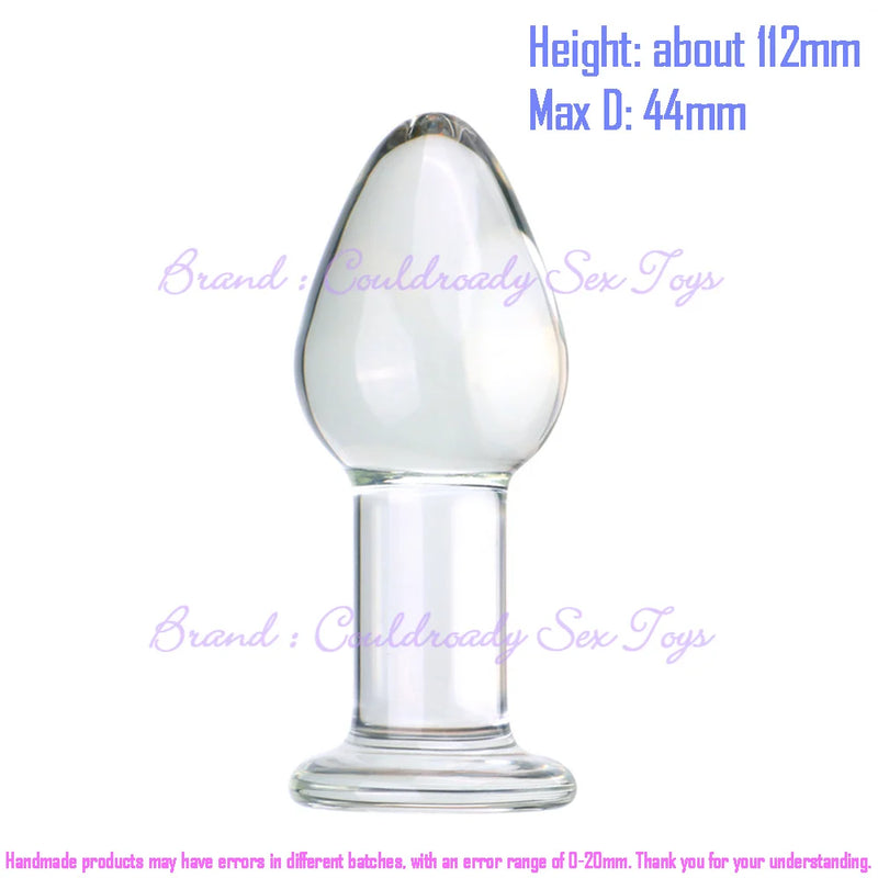 55mm cristal dourado grande vidro anal plug buttplug vibrador massageador de próstata feminino masturbação erótica brinquedos sexuais adultos para homem