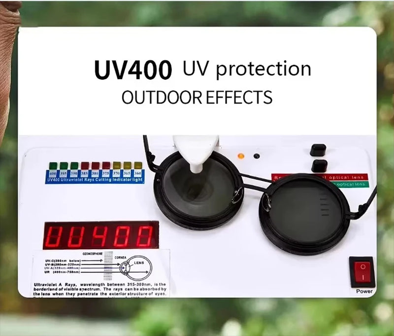 Feito à mão nd9 retro punk polarizado masculino redondo ajustável óculos de sol feminino uv anti uv pesca óculos de sol filtro nd