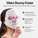 7 cores led máscara facial fóton terapia rosto cuidados com a pele máscara anti acne terapia rejuvenescimento da pele remoção de rugas rosto máscara de beleza