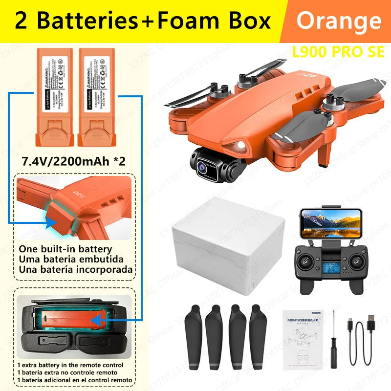 Lyrc oficial l900 pro se motor sem escova gps 4k drone profissional 5g wifi helicópteros de fotografia aérea dobrável quadcopter