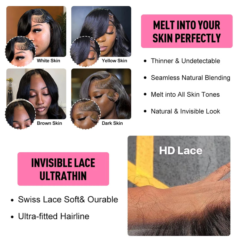 220 Density HD 32 36 Inch 13x4 Lace Front Wigs 13x6 Body Wave Lace Frontal Wig Water Waves Brazilian Wigs Pre Plucked Hairline