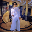 Desconto Vestido feminino chique e elegante, luxuoso, strass, elegante, africano, terno, vestido longo africano para mulheres