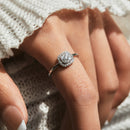 Modian espumante vvs1 d cor pavimentar ajuste moissanite anel 925 prata esterlina anel de banda de casamento para mulheres jóias finas