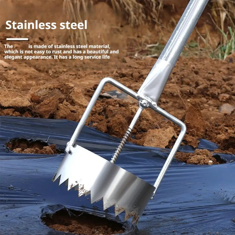 Perfurador de filme de estufa de metal durável, ferramenta de punção de filme plástico, plantio e transplante de vegetais, disjuntor de filme agrícola