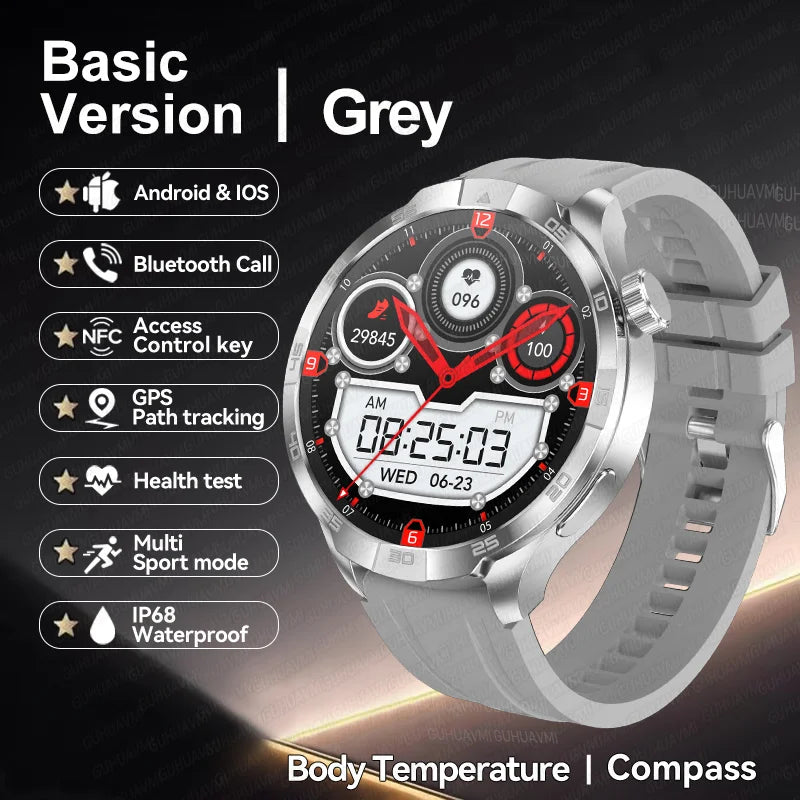 2025 novo gt5 pro gps esportes bússola smartwatch masculino 1.85 "amoled tela hd nfc ip68 à prova dip68 água bluetooth chamada smartbracelet mulher