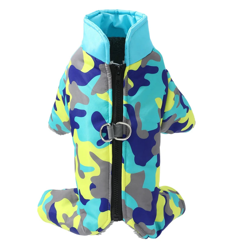 Winter Fleece Dog Jumpsuit Warm Overalls For Small Medium Dogs Jacket Waterproof Pet Clothes Puppy Coat With D-ring Chihuahua