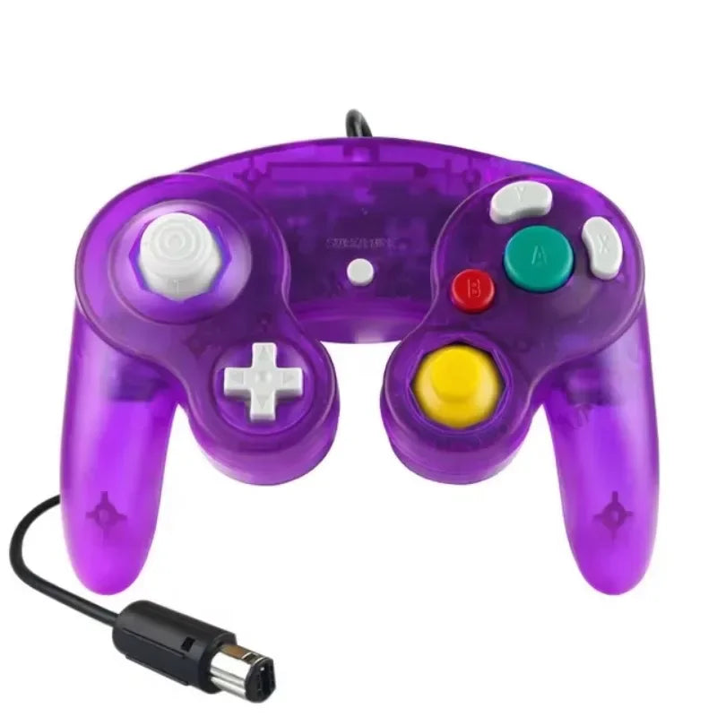 Controlador de jogo com fio para GameCube NGC Joystick de gamepad com fio de botão único para console de jogos NGC