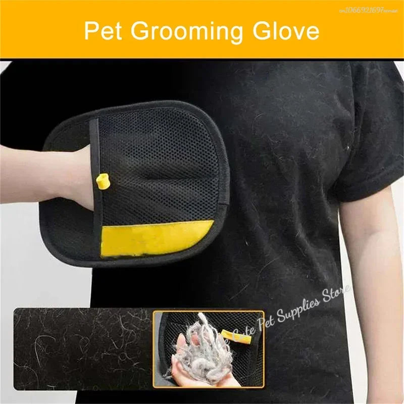 Luva para remoção de pelos de animais de estimação, luvas eletrostáticas para remoção de pelos de cães e gatos, luvas adesivas, tapete, escova de limpeza de roupas