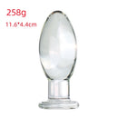 VaHppy Plugues anais de vidro grande 780g de diâmetro 7cm estilo ovo de pato brinquedos sexuais masturbador extensão treinamento lésbica gay sm bdsm sexo