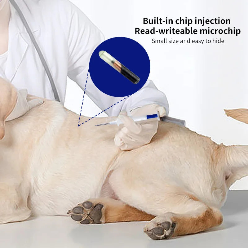 Seringa de microchip para animais de estimação, 100 peças, 134.2khz FDX-B em4305, chip de identificação para cães, gatos, cavalos, peixes, 1.25*7mm/1.4*8mm/2.12*12mm