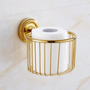 Conjunto de acessórios de banheiro de latão vendido, gancho de roupão, suporte de papel, barra de toalha, anel de toalha, conjuntos de banheiro, toalheiro dourado ht- 810900 -T