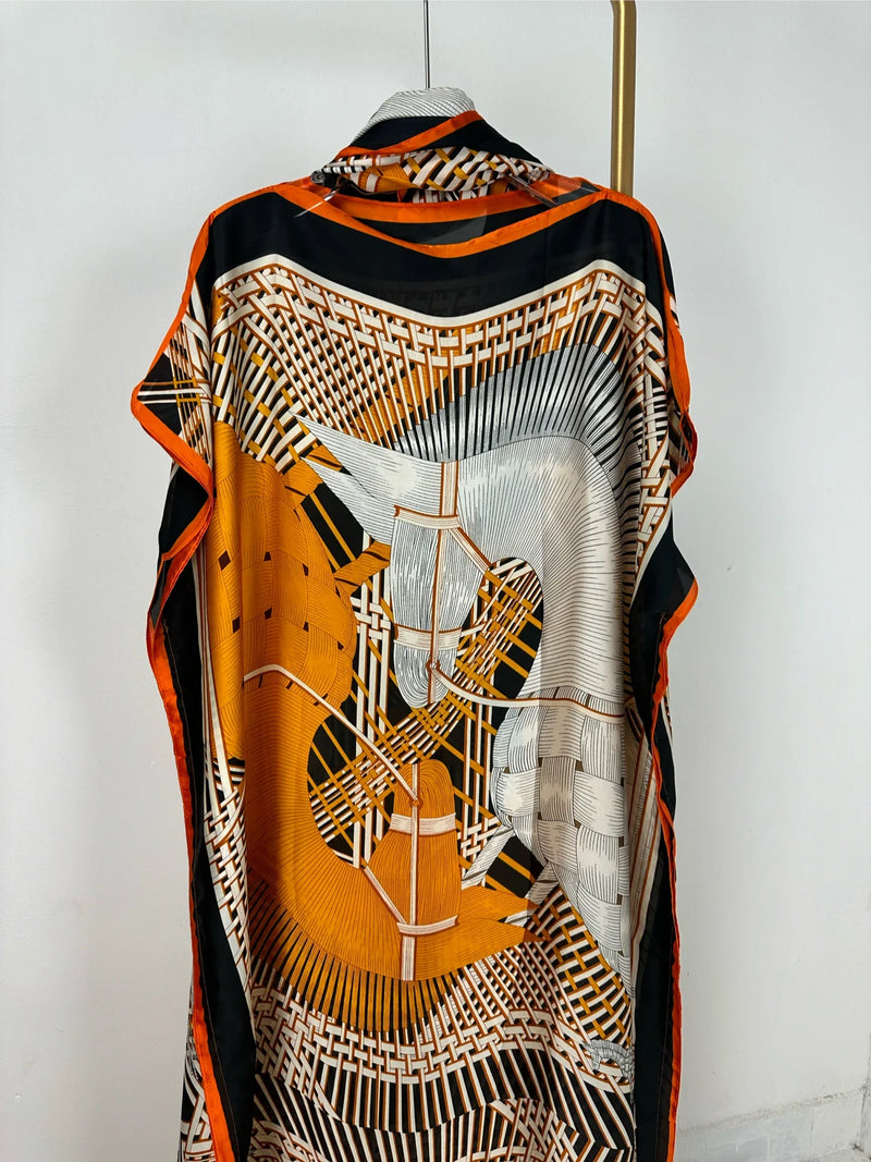 Impressionante vestido kaftan estampado africano para roupas femininas plus size do Ramadã