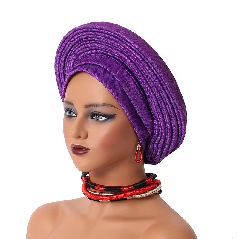 Headtie Africano para Mulheres, Headtie Nigeriana, Aso Oke Headtie, Hijab, Envoltório Cabeça, Turbante, Tampas de Quimioterapia, Lenço Feminino, Alta Qualidade, Festa de Casamento