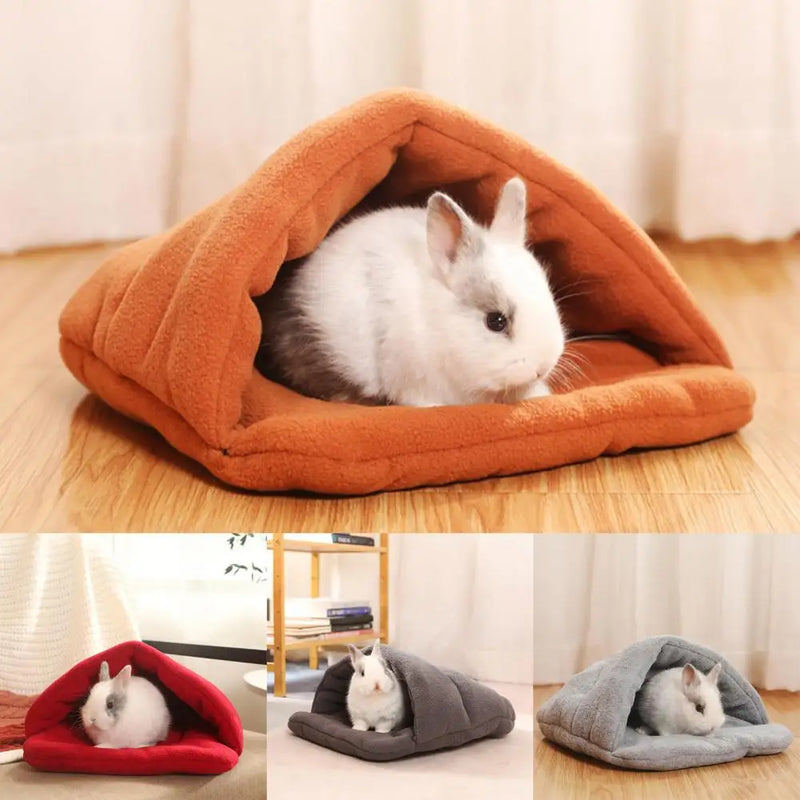 Cat Sleeping Bag Soft Kitten Mat Fleece Rabbits Bed Breathable Sweat-absorbent Warm Nest for Teddy Kennel Pig Hamster Cat Nest