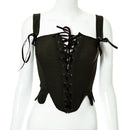 Medieval renascentista vintage espartilho topos bustier colheita topos rendas camisola ren faire preto branco espartilho festival traje