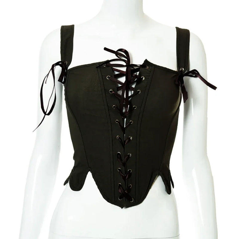 Medieval renascentista vintage espartilho topos bustier colheita topos rendas camisola ren faire preto branco espartilho festival traje