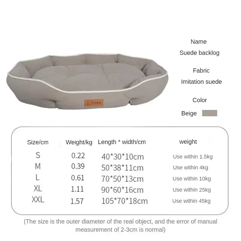 Lavável grande cão canil cama, Pet camas para cães, Home Dog Bed Supplies, Acessórios de tapete de pelúcia, Underpad Bedding