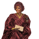 Africano babados cabeça envolve gorro ouro carimbo tecido turbante boné para mulheres nigeria festa de casamento headtie